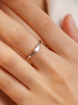 Anillo Baguette Blanc