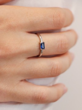 Anillo Baguette Bleu