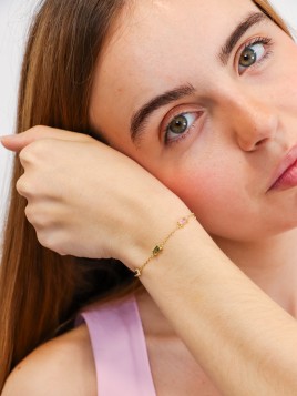 Pulsera Baguette Baño Oro