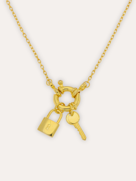 Gargantilla Keylock Baño Oro