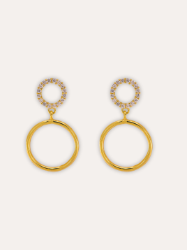Pendientes Double Baño Oro