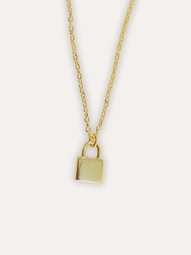 Gargantilla Lock Baño Oro