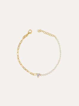 Pulsera Mid Pearl Baño Oro