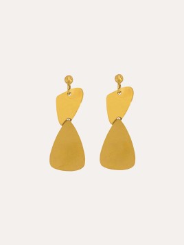 Pendientes Triangle Baño Oro