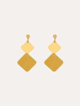 Pendientes Square Baño Oro